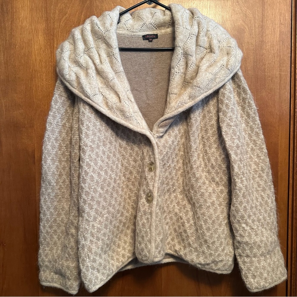 Escada Jacket Coat Wool 44 Beige
